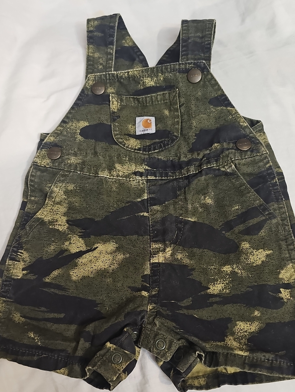 Carhartt Toddler Camo Short Overalls Romper